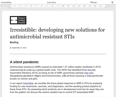 Snapshot of irresistible briefing